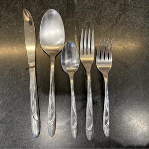 MCM Americana Star International Silver Atomic Starburst Flatware Set 1950s 60s
